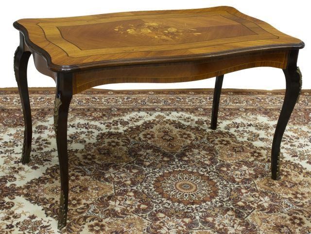 Appraisal: Louis XV style coffee table mid th c shaped top