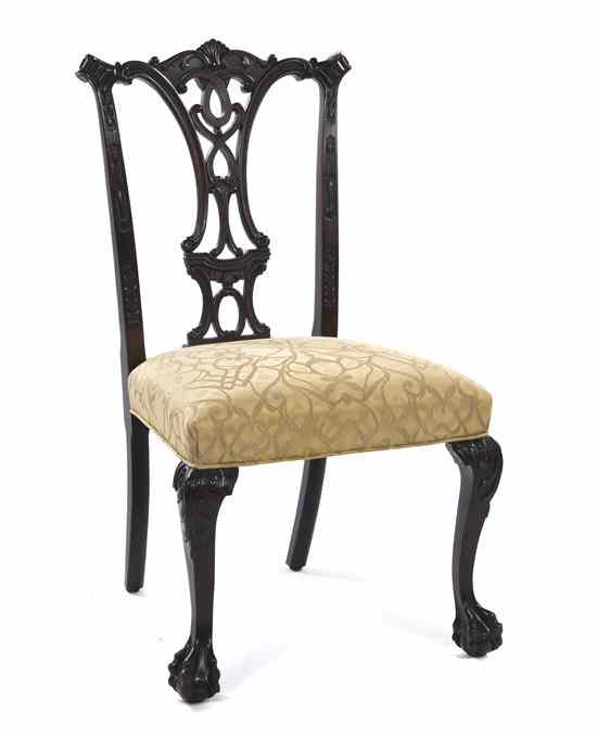 Appraisal: A Chippendale Style Mahogany Side Chair having a shell and