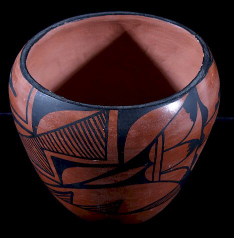 Appraisal: Signed Jemez Pueblo Painted Pottery Bowl c 's Available in