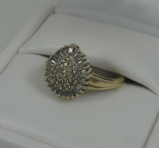 Appraisal: DIAMOND AND FOURTEEN KARAT GOLD RING WITH APPRAISAL set with