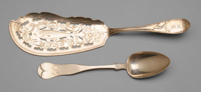 Appraisal: Southern Coin Silver Flatware Georgia mid th century two pieces