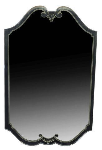 Appraisal: Italian mid-century modern wall mirror c s frameless flat mirror