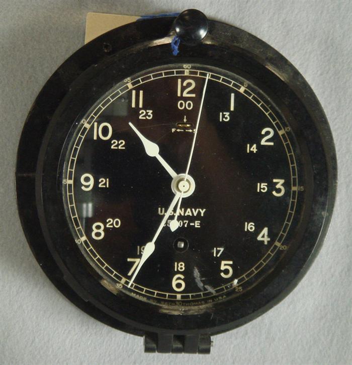 Appraisal: Seth Thomas Navy deck clock dial sweep second hand black