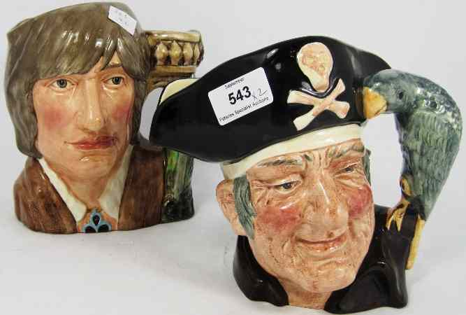 Appraisal: Royal Doulton Large Jugs Long John Silver D And Romeo