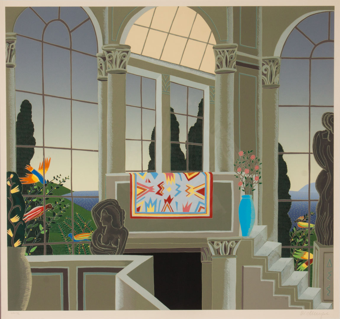 Appraisal: Thomas McKnight Elegant Interior screenprint Thomas Frederick McKnight American b