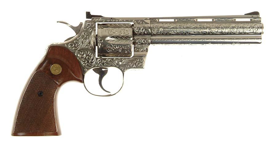 Appraisal: FACTORY ENGRAVED COLT PYTHON DA REVOLVER Cal Mag SN N