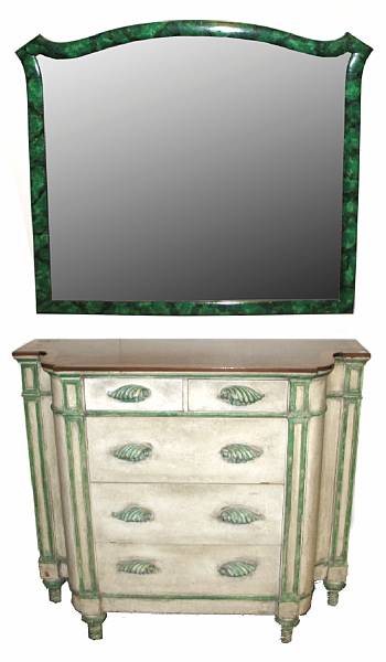 Appraisal: A Herman Miller Rococo style console table and mirror height