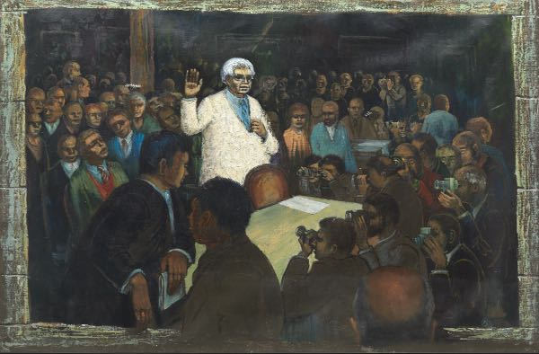 Appraisal: ALBERT PELS AMERICAN - x The Swearing In Oil on