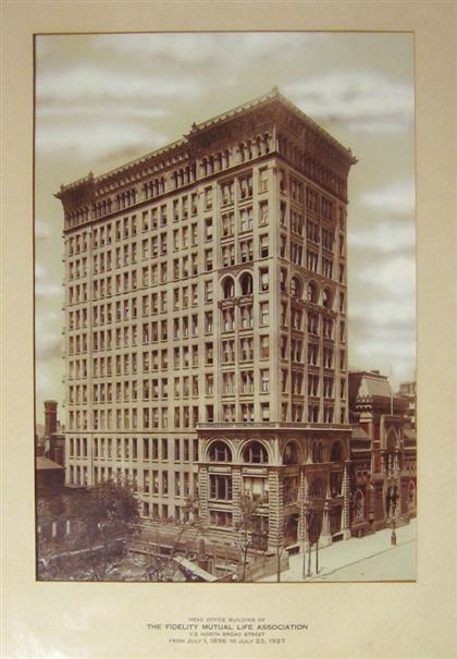 Appraisal: piece Original Photograph Head Office Building of The Fidelity Mutual