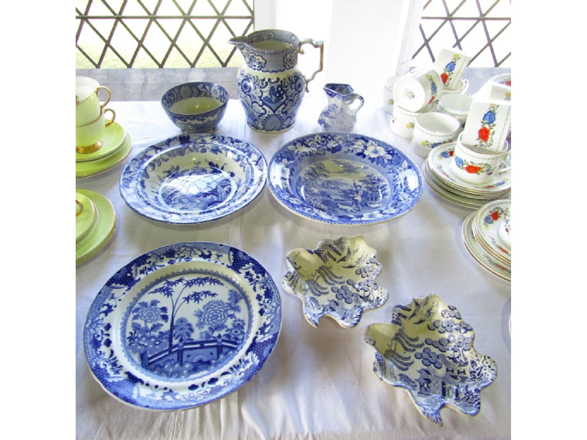 Appraisal: A collection of th century blue and white printed wares