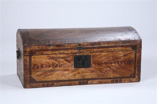 Appraisal: DOME TOP BOX Attributed to Maine mid th century pine