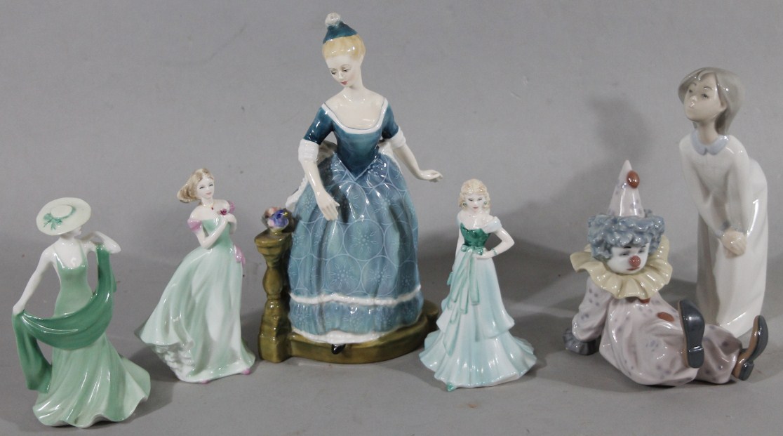 Appraisal: Various porcelain and other figures to include Lladro Daisy figure