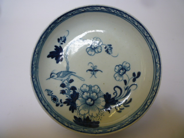 Appraisal: A CHRISTIAN'S LIVERPOOL PORCELAIN SAUCER painted in underglaze blue with