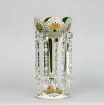 Appraisal: Fine Bohemian Glass Luster circa early th Century Case glass