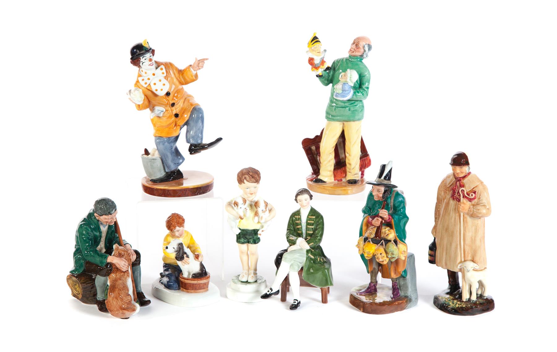 Appraisal: EIGHT ROYAL DOULTON FIGURINES England nd half- th century The