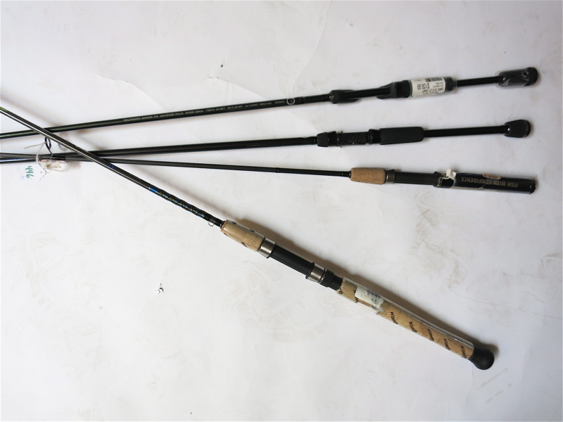 Appraisal: FOUR FISHING RODS Shimano model CUS- M ' single section