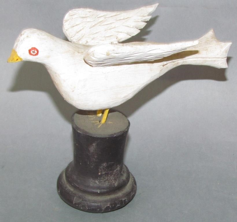 Appraisal: LUKE GOTTSHALL FOLK ART CARVED BIRDinitialed chip on tail