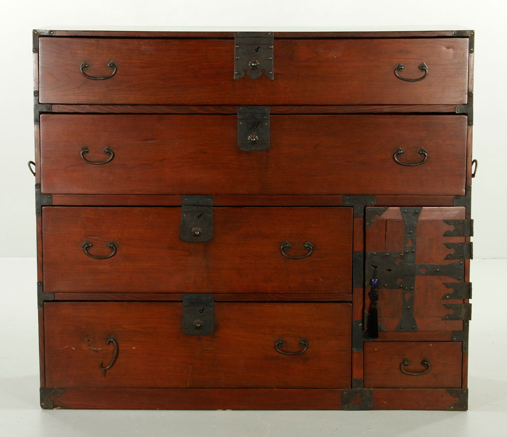 Appraisal: - Japanese Tansu Chest Japanese Tansu chest h x w