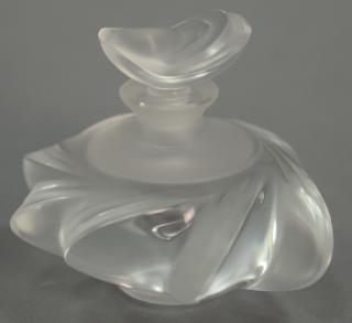 Appraisal: Lalique Samoa crystal perfume bottle frosted and clear glass in