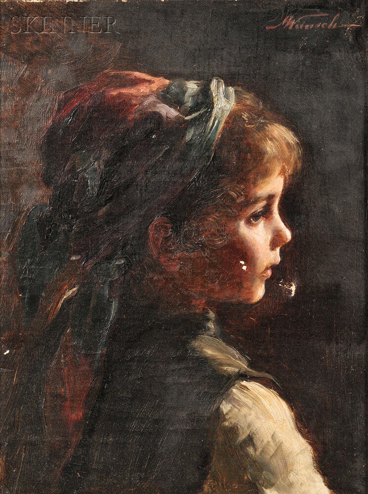 Appraisal: Marie Mizzi Wunsch German - Portrait of a Young Girl