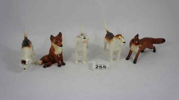 Appraisal: Beswick Model of a Seated Fox Running Fox chipped ear