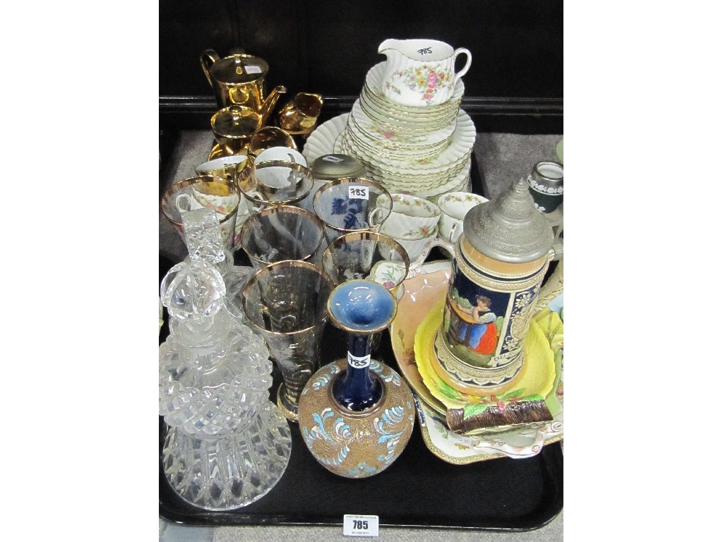 Appraisal: Lot comprising two trays of assorted ceramics and glass -