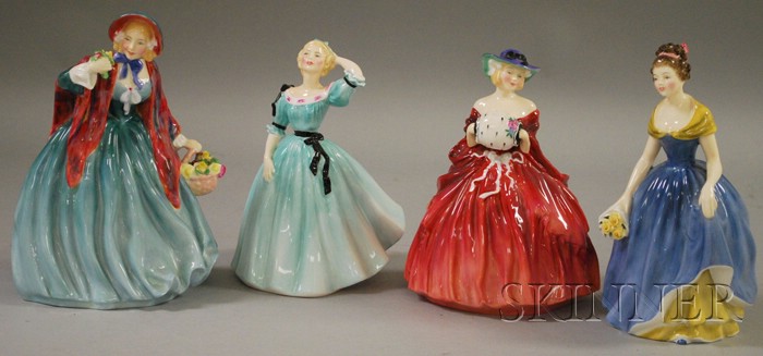 Appraisal: Four Royal Doulton Porcelain Figures Genevieve HN Celeste HN Melanie