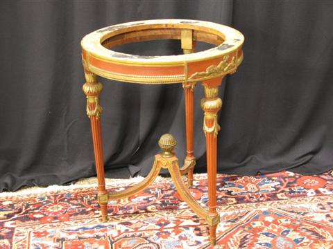 Appraisal: DIRECTOIRE RED PAINTED AND GILT GUERIDON Early mid th century