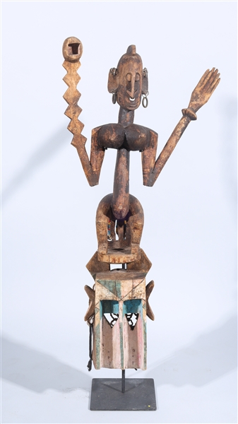 Appraisal: Early th C African 'Satimbe' Dogon Mask Boasts a lively