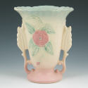 Appraisal: Hull Open Rose wing handled vase in pink and blue