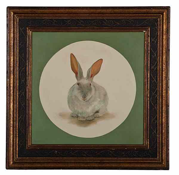 Appraisal: Rabbit by Trester Trester American Oil on canvas signed Trester