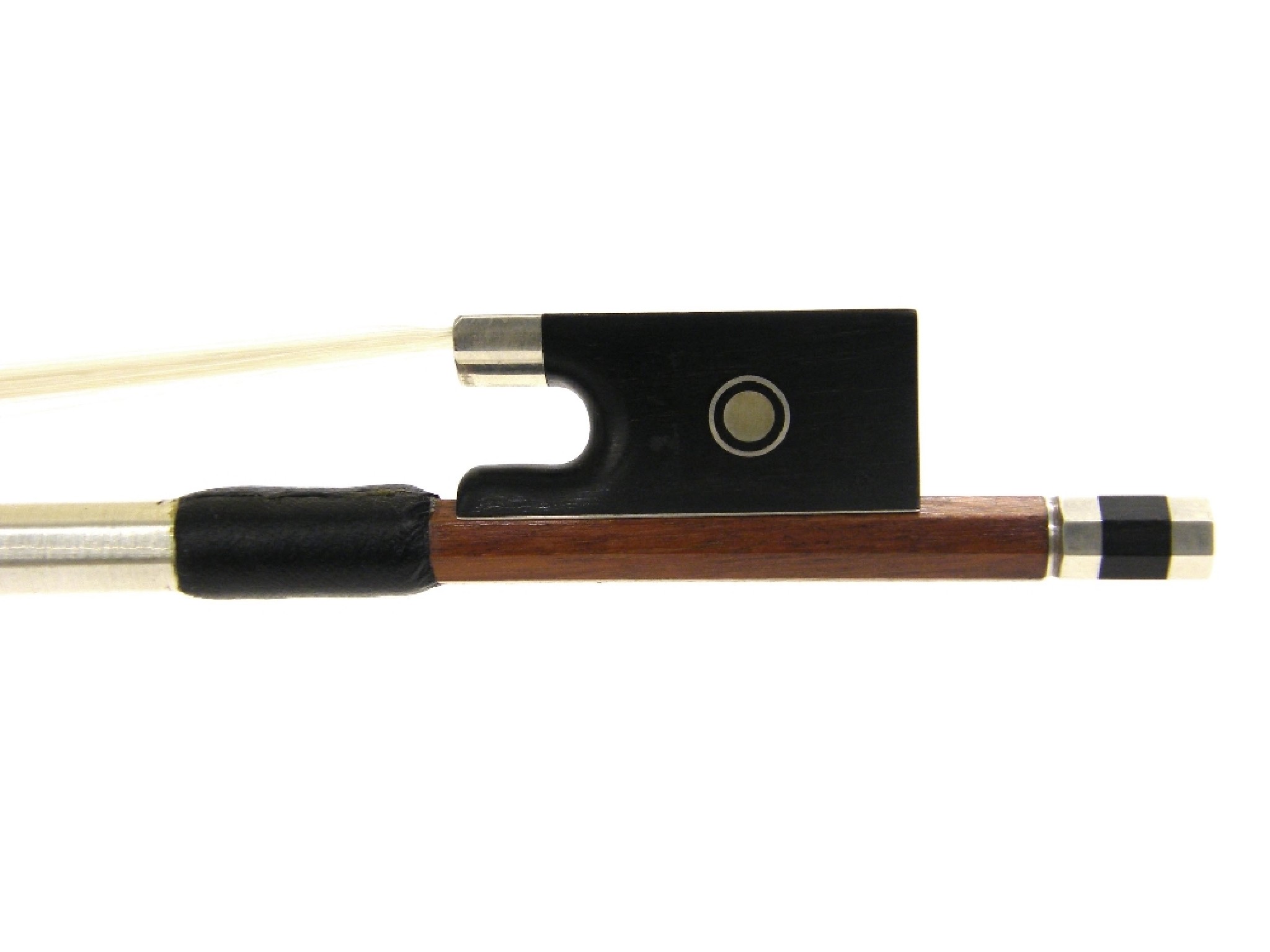 Appraisal: Contemporary silver mounted violin bow gm