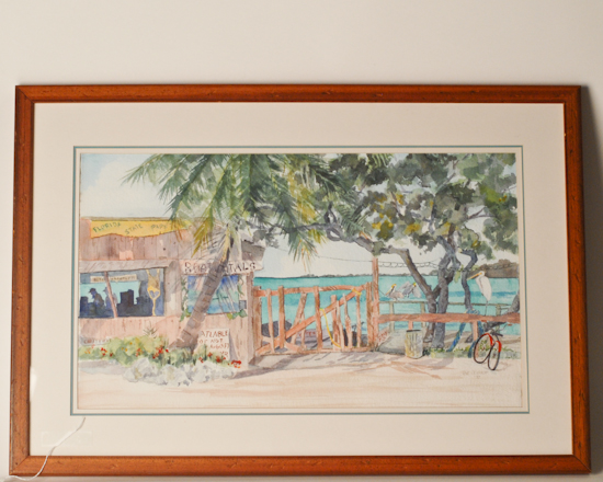 Appraisal: James Bishop Watercolor of Florida Seashore Scene signed and dated