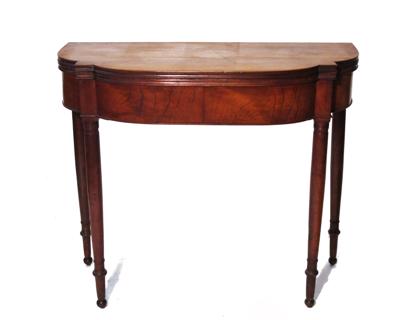 Appraisal: Federal cherrywood card table philadelphia pa early th century