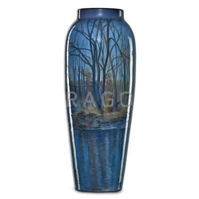 Appraisal: CARL SCHMIDT - ROOKWOOD Exceptional and large Iris Glaze vase