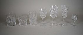 Appraisal: WATERFORD CUT-GLASS FORTY-SIX PIECE STEMWARE SERVICEEach cut with flutes some