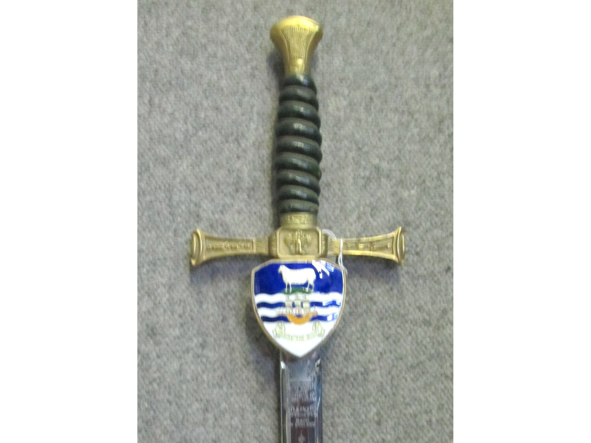 Appraisal: A commemorative sword the blade inscribed 'The Falklands Once More