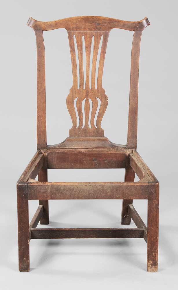 Appraisal: Southern Chippendale Walnut Side Chair Virginia or North Carolina th