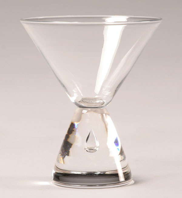 Appraisal: Set of Steuben teardrop martini cocktail glasses in original fitted