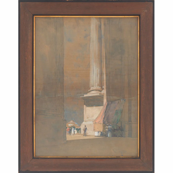 Appraisal: Jules V Guerin American - At the Monument c gouache