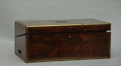 Appraisal: Victorian Brass-Inlaid Rosewood Lap Desk