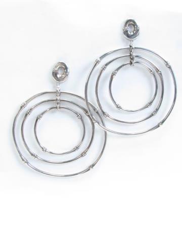 Appraisal: A pair of John Hardy Bamboo Collection triple round hoop