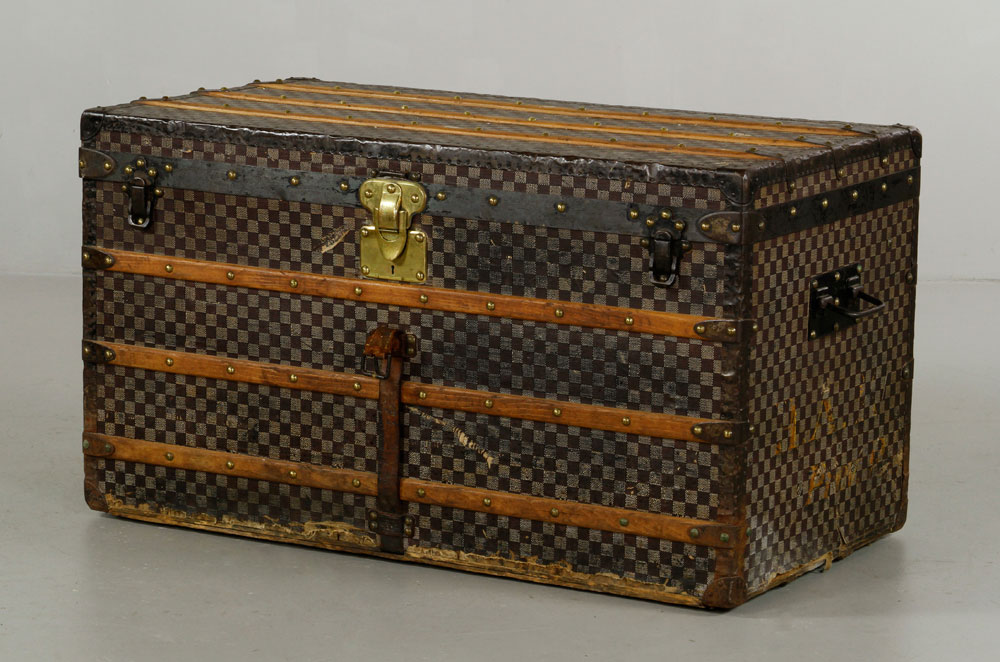 Appraisal: - Louis Vuitton Steamer Trunk Louis Vuitton steamer trunk Damier