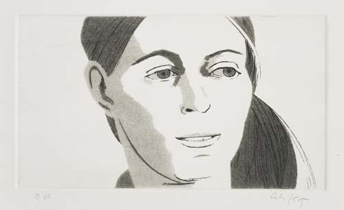 Appraisal: ALEX KATZ Roxanne Etching and aquatint x mm x inches