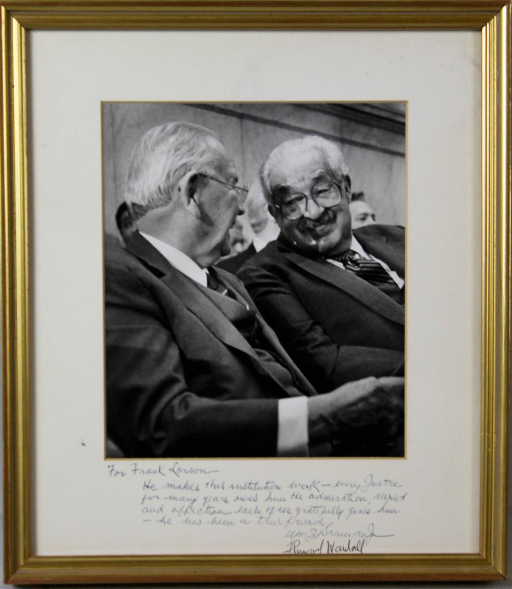 Appraisal: SUPREME COURT JUSTICES THURGOOD MARSHALL AND WILLIAM J BRENNAN JR