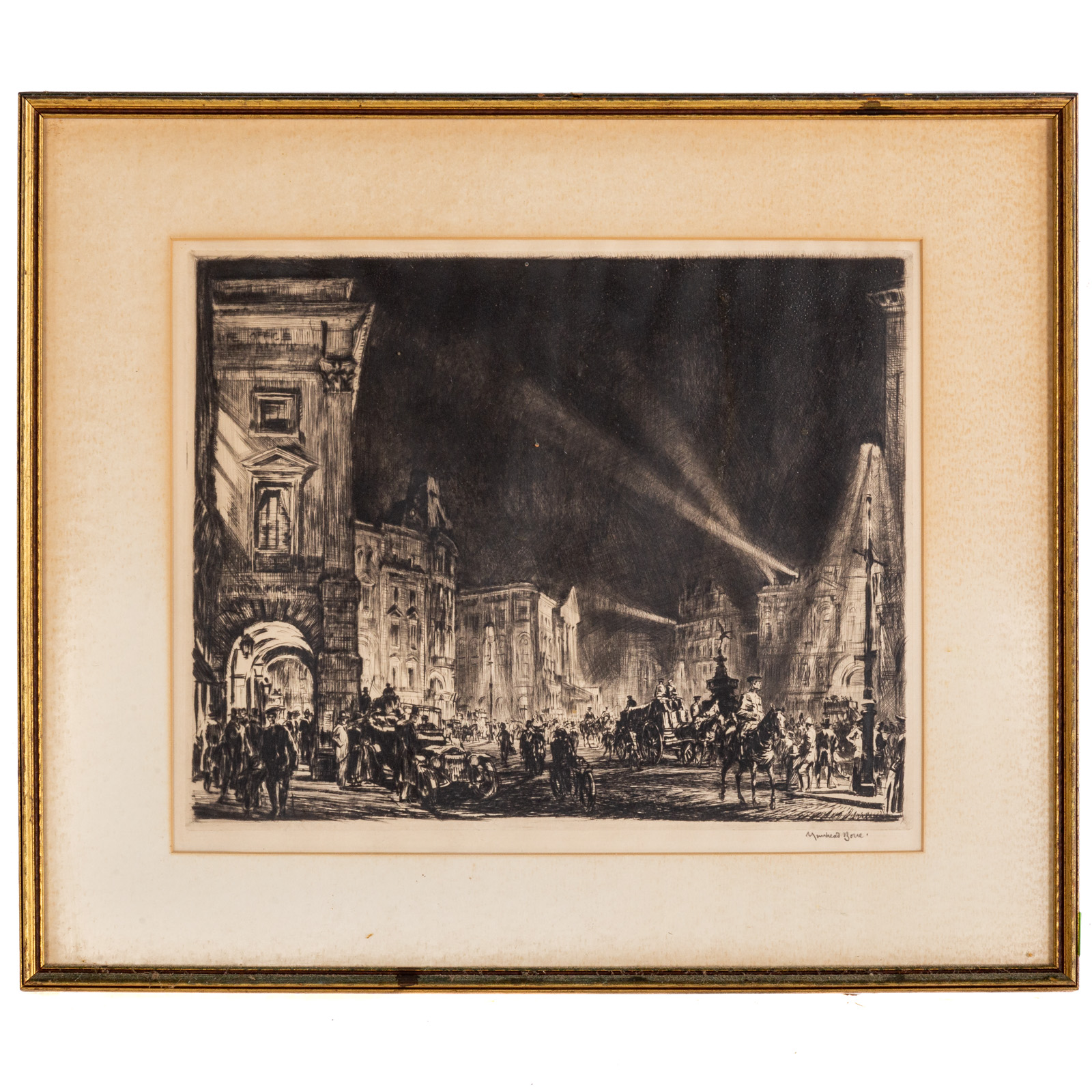 Appraisal: DAVID MUIRHEAD BONE PICCADILLY CIRCUS LONDON ETCHING British - Etching