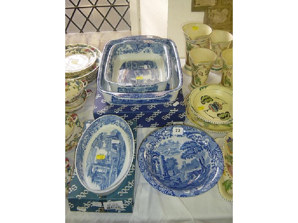 Appraisal: A collection of Spode blue and white printed Italian pattern