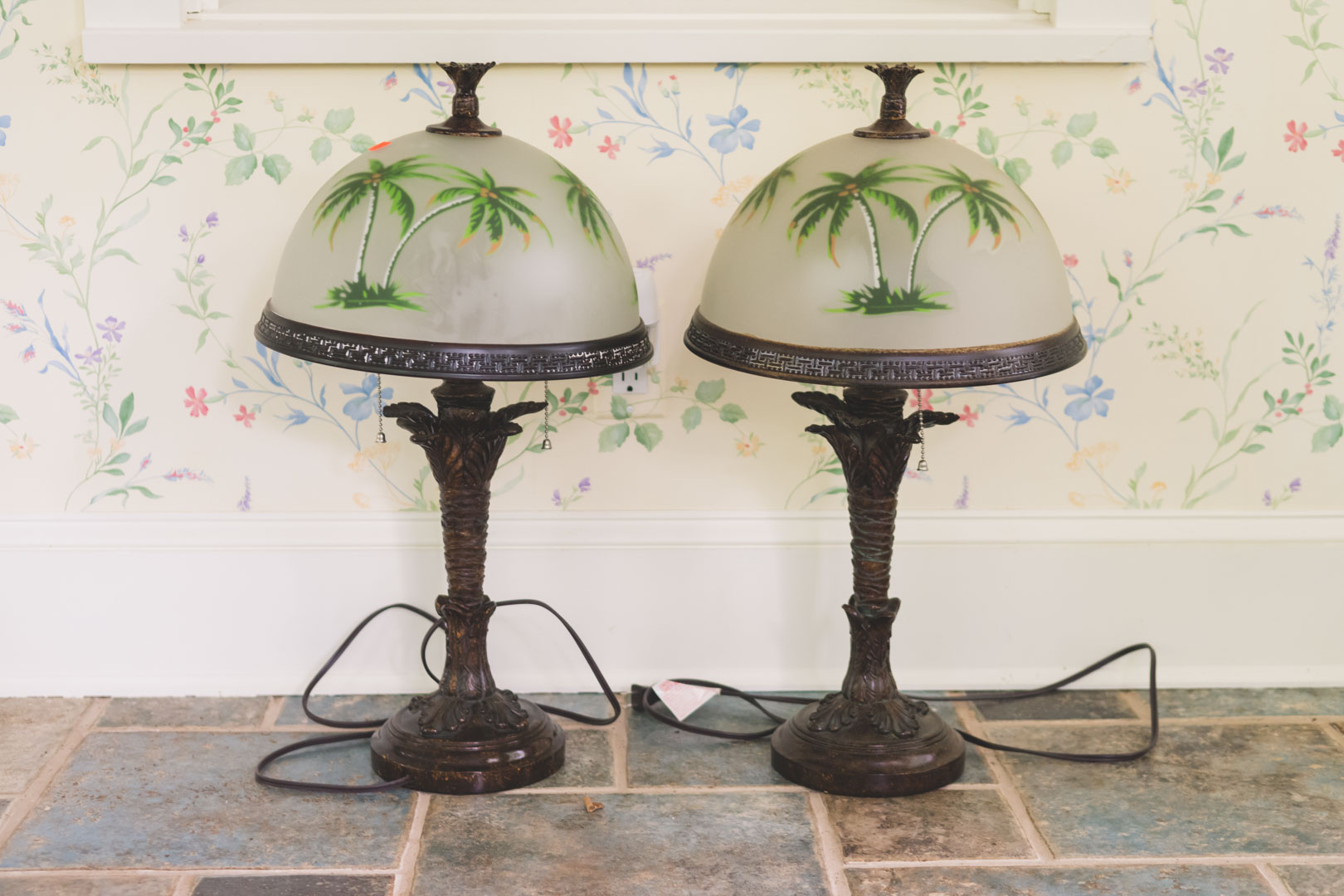 Appraisal: Pair of Arts and Crafts style table lamps with faux-reverse