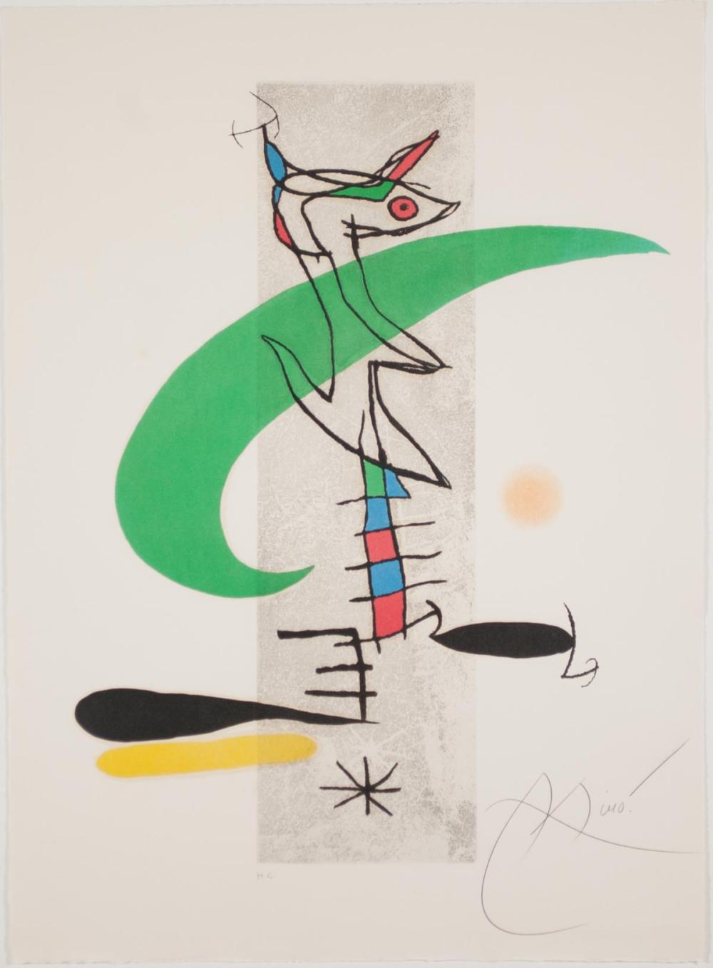 Appraisal: JOAN MIRO Spain - etching and aquatint on paper Translunaire