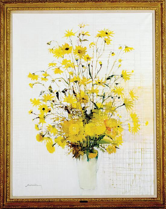 Appraisal: Michel Henry French b BOUQUET D'OR oil on canvas framed